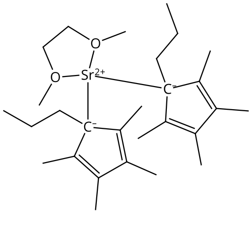 Bis(n-propyltetramethylcyclopentadienyl)strontium 1,2-dimethoxyethane adduct - CAS:329735-71-9 - Bis(n-propyltetramethylcyclopentadienyl)strontium dimethoxyethane adduct